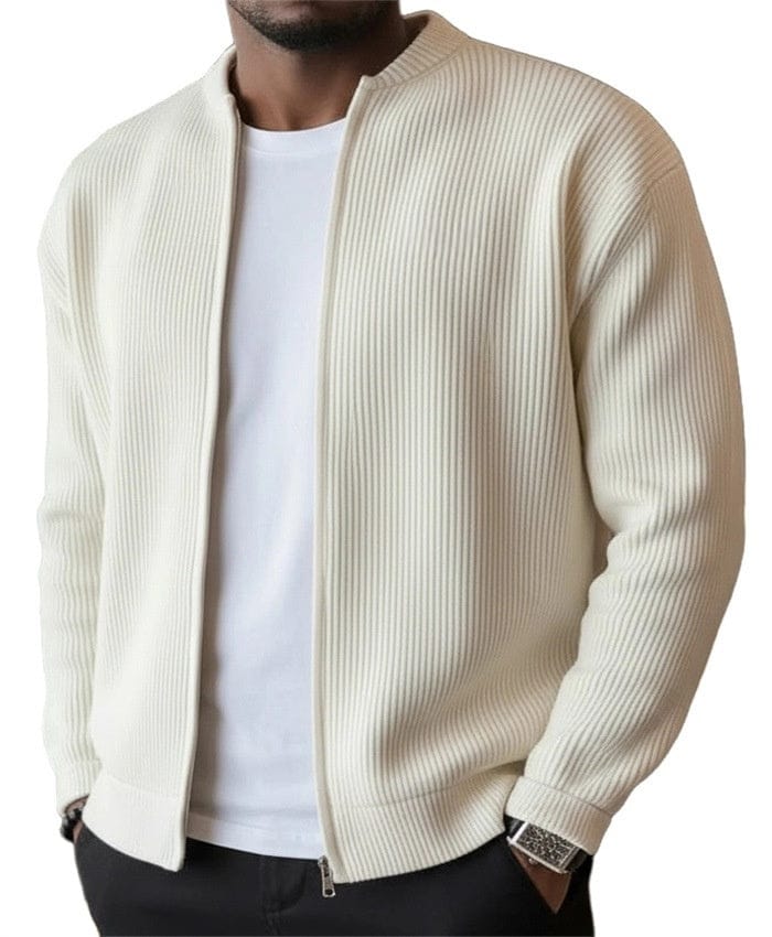 Men’s Ribbed Zip-Up Cardigan