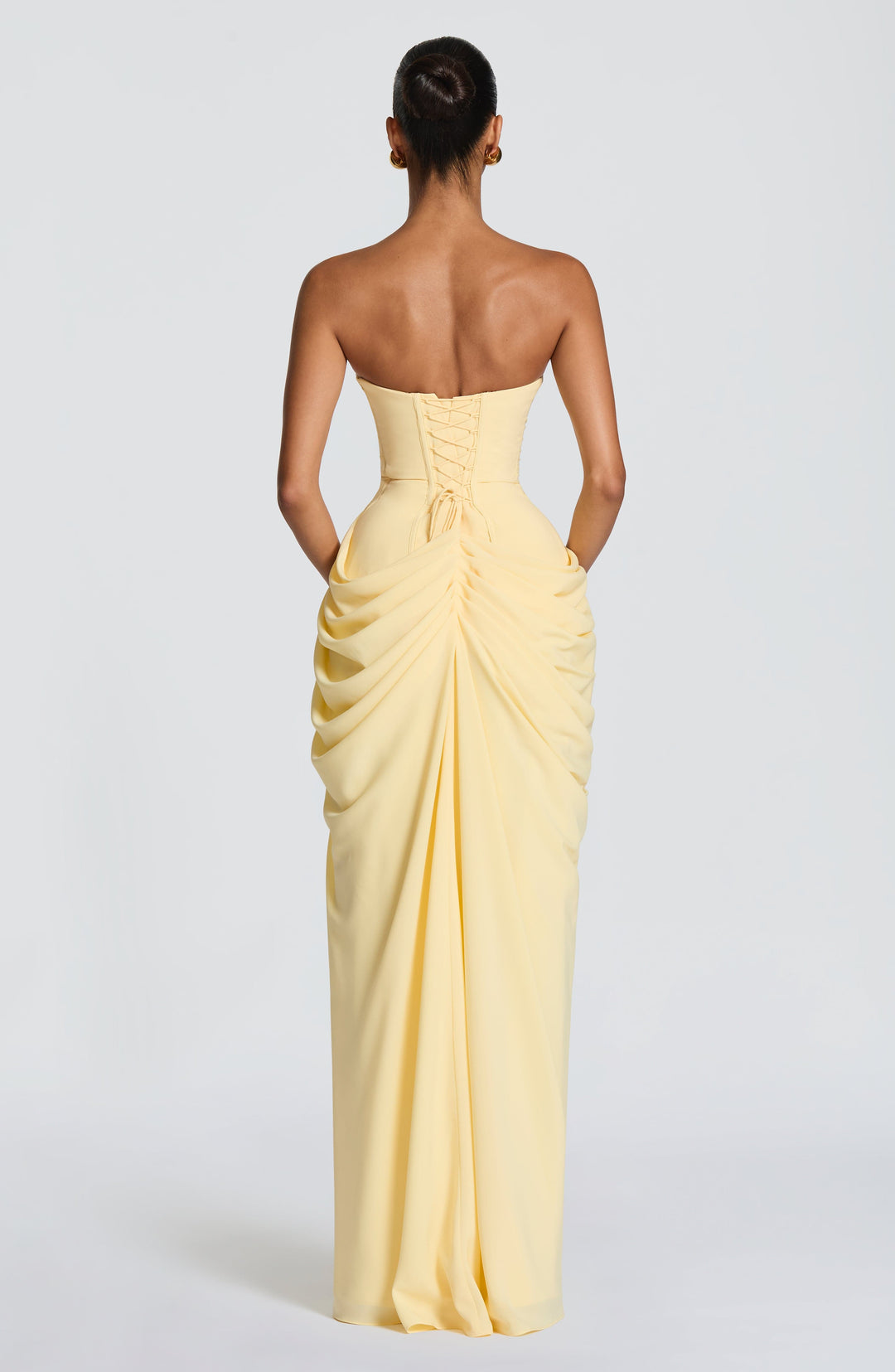 HANNAH | Elegant Maxi Dress with Draping and High Slit