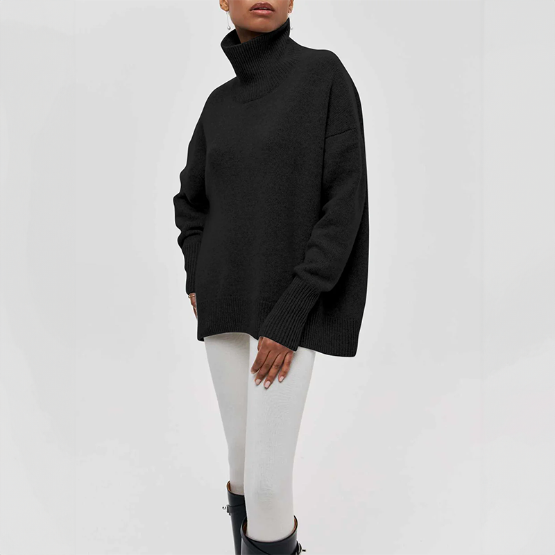 Women’s Oversized Short-Sleeve Roll-Neck Jumper