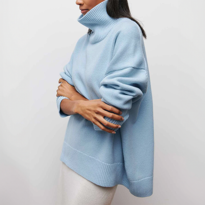 Women’s Oversized Short-Sleeve Roll-Neck Jumper