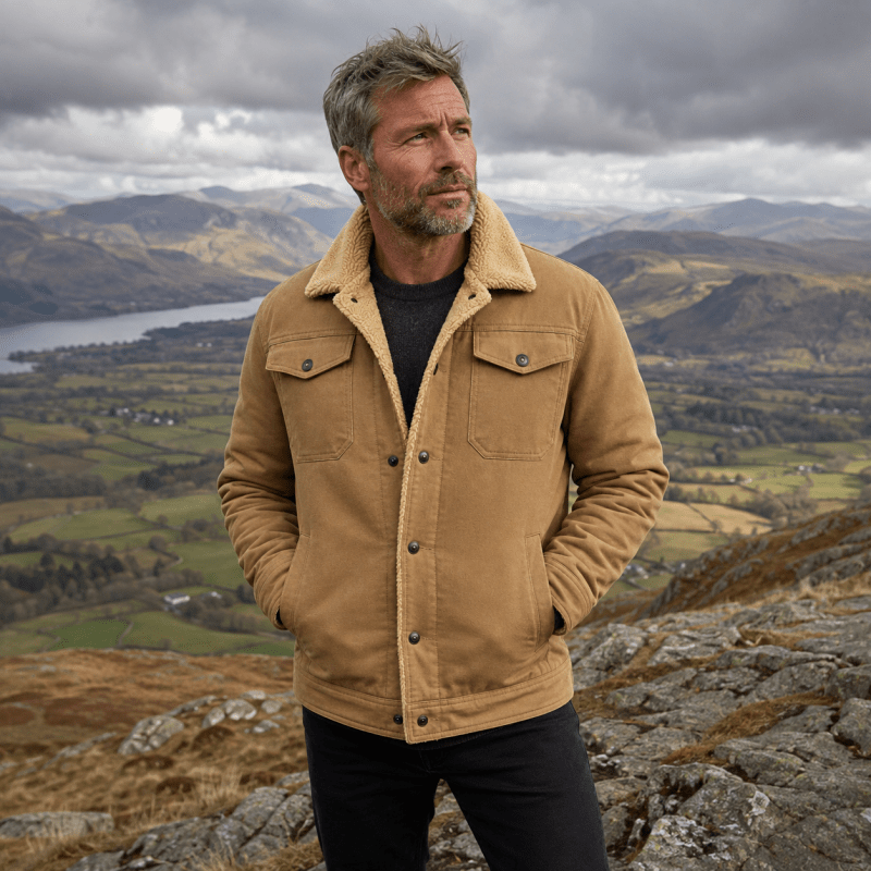 Men’s Fleece-Lined Trucker Jacket