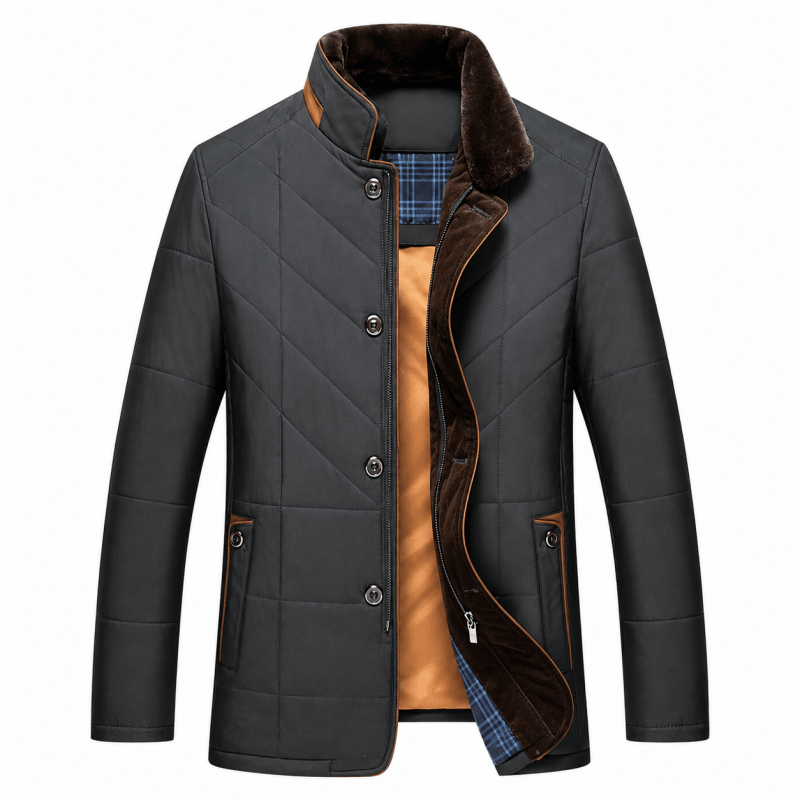 Men’s Quilted Funnel-Neck Jacket