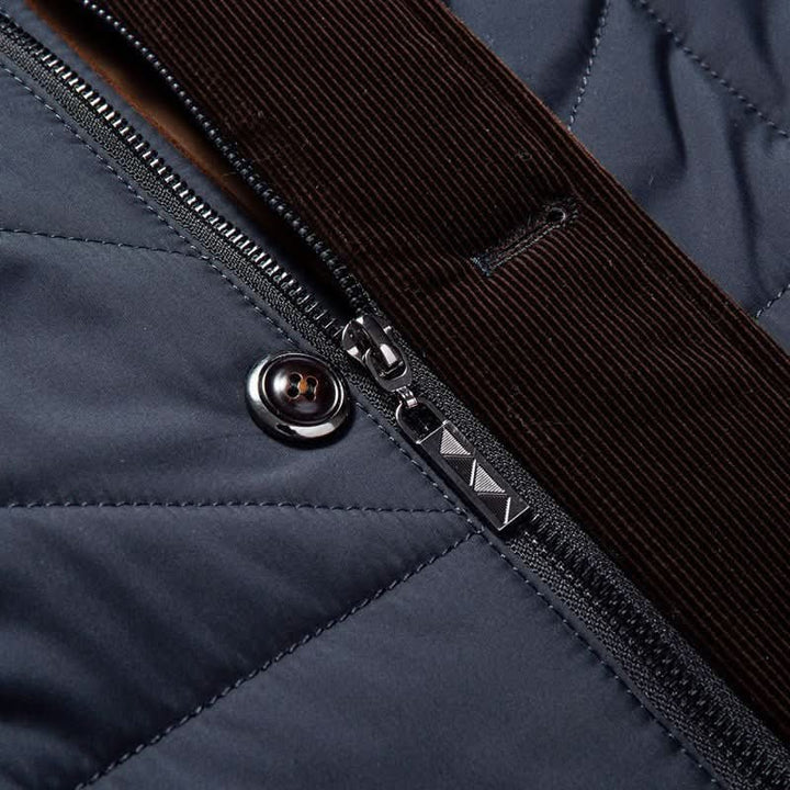 Men’s Quilted Funnel-Neck Jacket