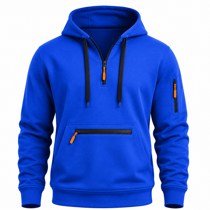 Men’s Multi-Pocket Quarter-Zip Hoodie