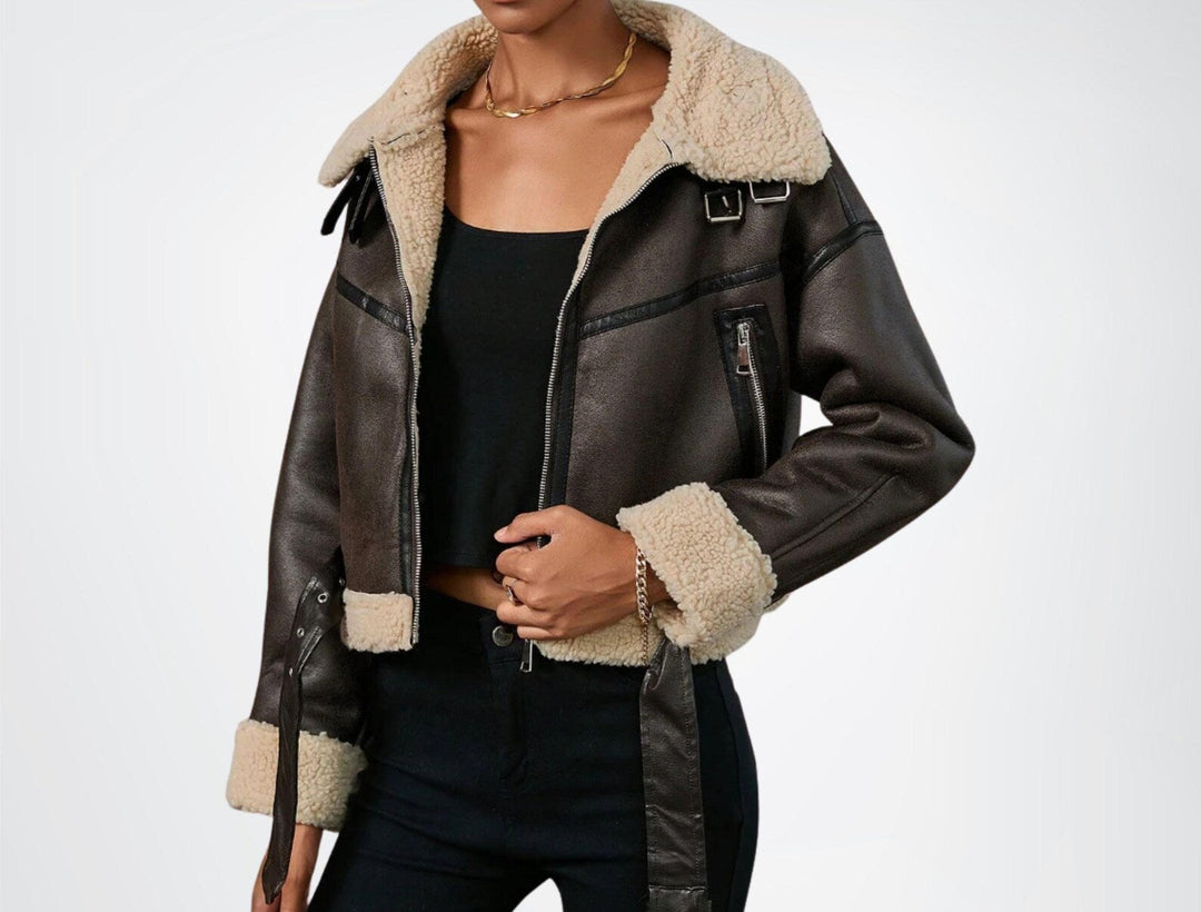 Women’s Fleece-Lined Aviator Jacket