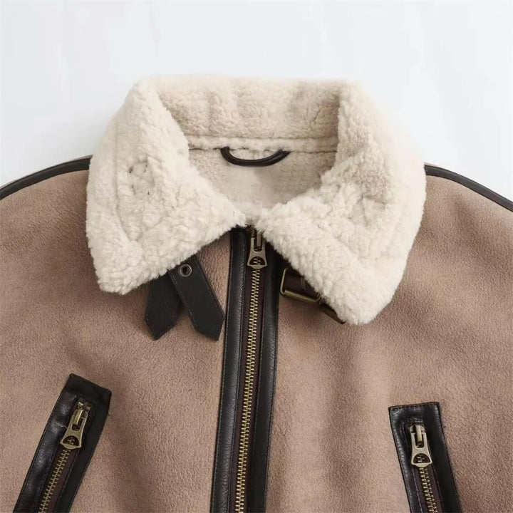 Women’s Fleece-Lined Aviator Jacket