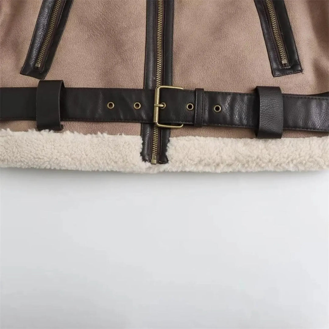 Women’s Fleece-Lined Aviator Jacket