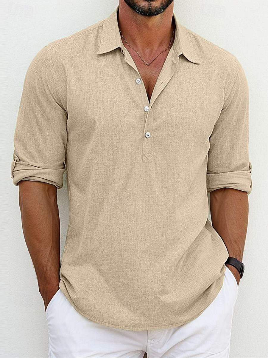 Men’s Textured Linen Shirt