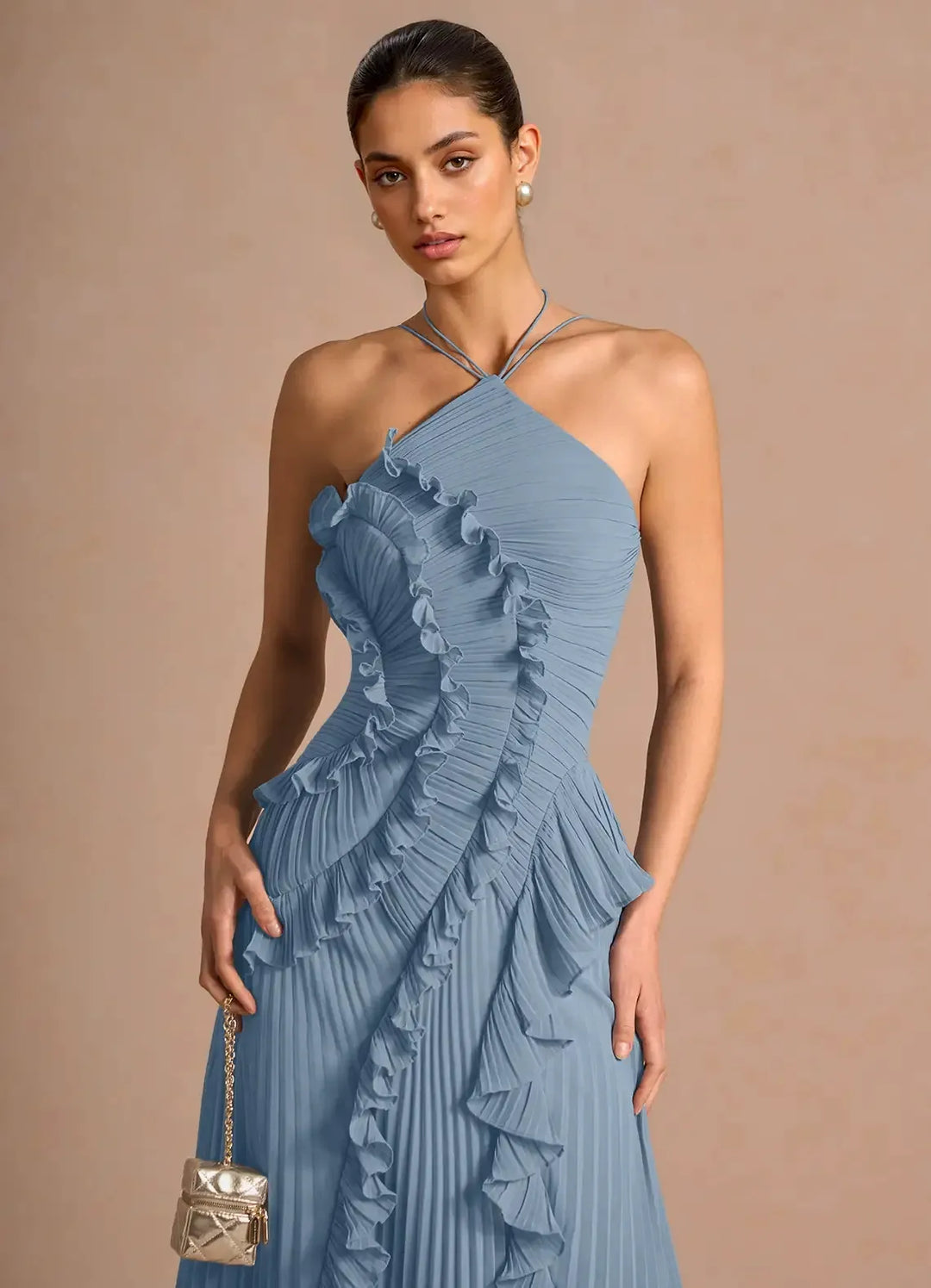 LIYANA | Spiral Ruffle Dress