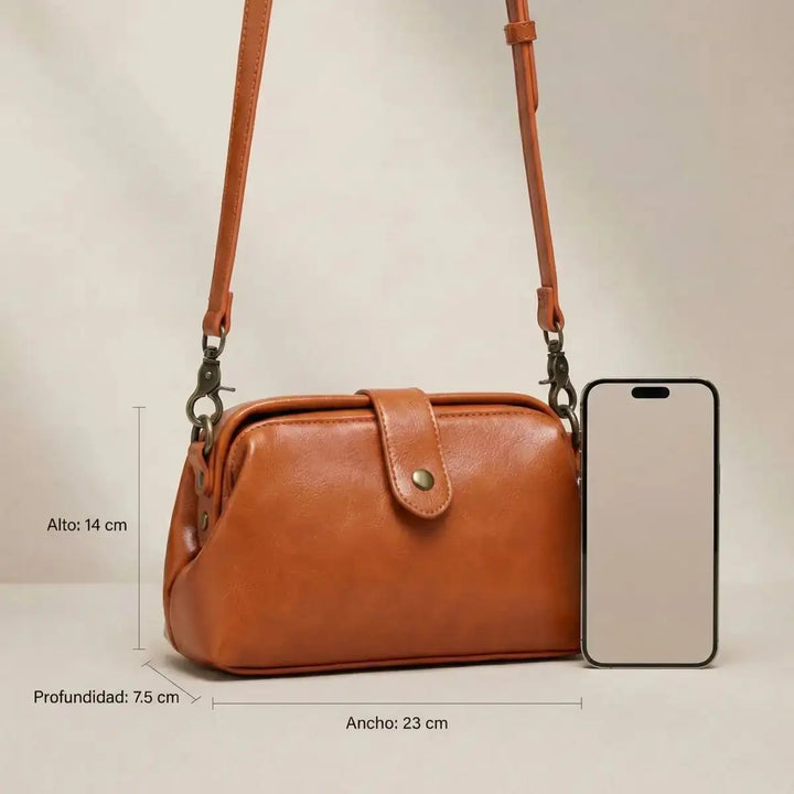 Arion Vintage Bag - Shiny Cognac