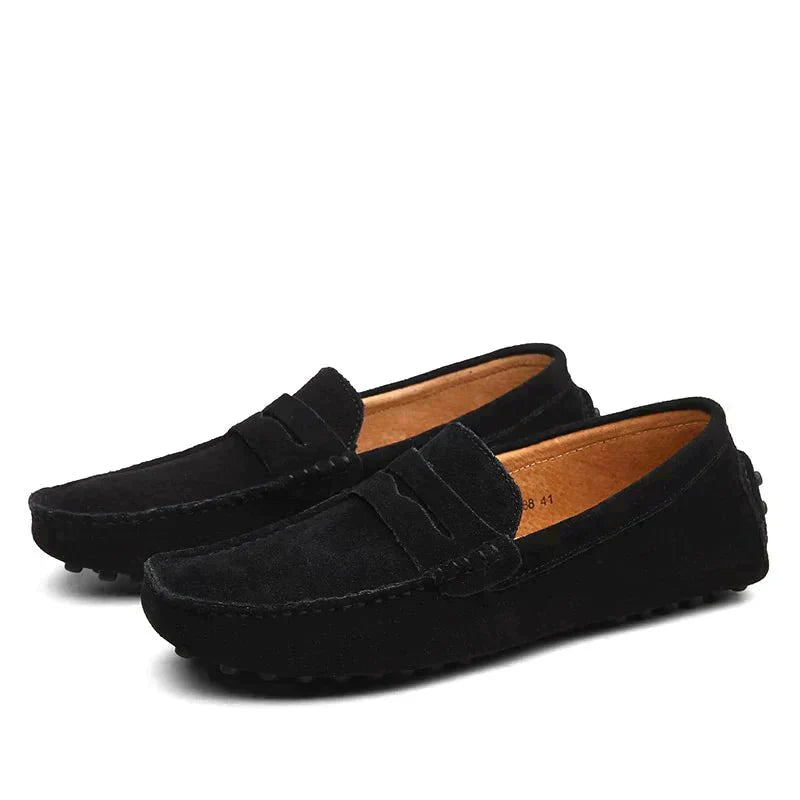 Men’s Suede Penny Loafers