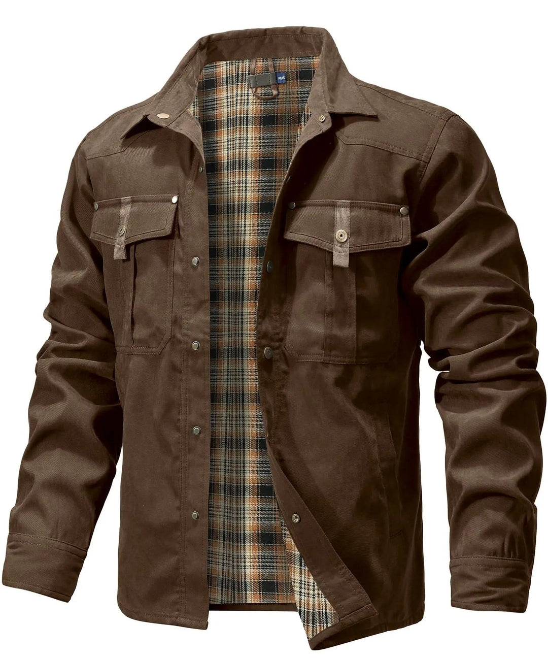 Men’s Check-Lined Utility Overshirt