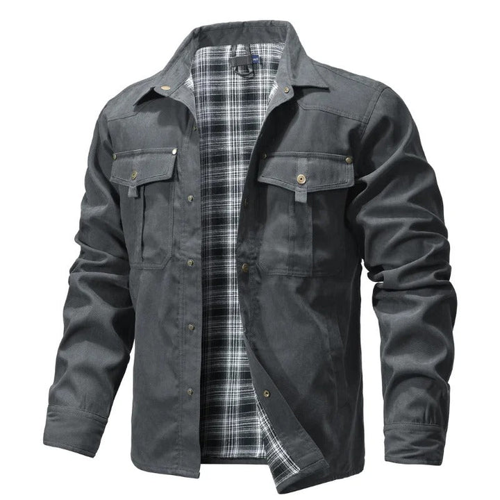 Men’s Check-Lined Utility Overshirt