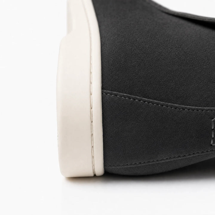Men’s Dark Grey Suede Loafers - Vincenzo